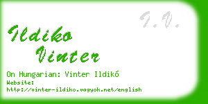 ildiko vinter business card