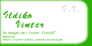 ildiko vinter business card